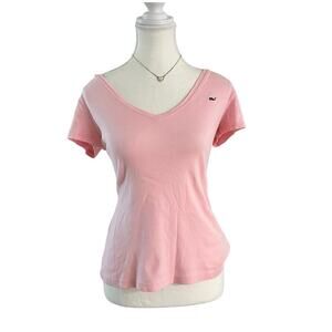 Women’s Baby Pink Vineyard Vines Size Small 100% Cotton Casual Short Sleeve Top